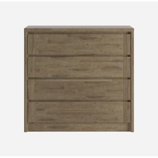 Comodă maro joasă din lemn de stejar 105x96 cm Timo – Olivia Living-image-2
