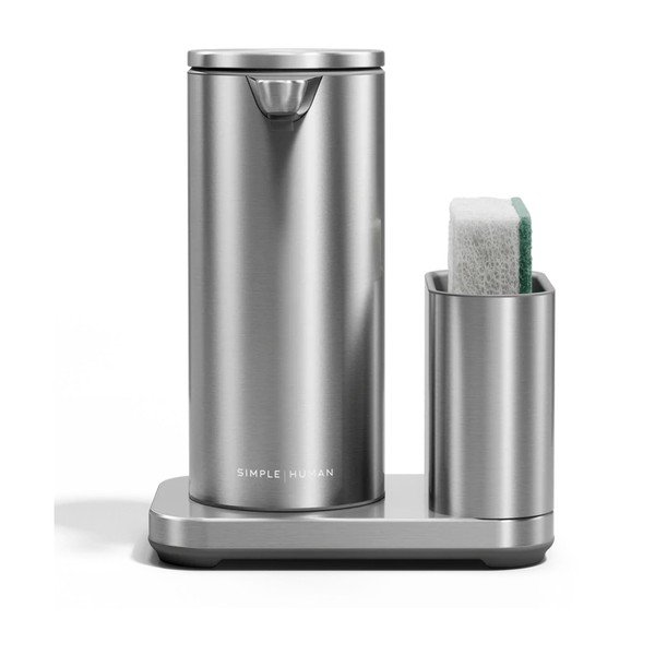 Suport pentru accesorii de spălat argintiu automat din metal – simplehuman-image-4