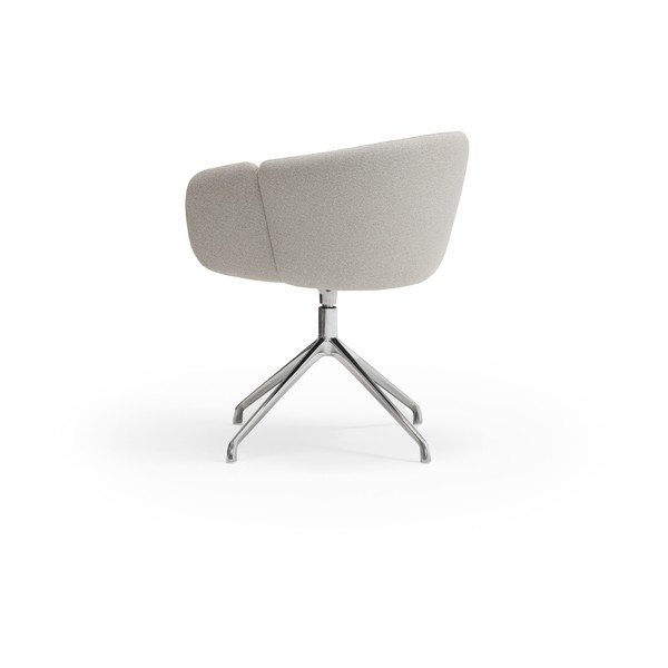 Scaun de living gri deschis cu cotiere tapițat Add – Teulat-image-4