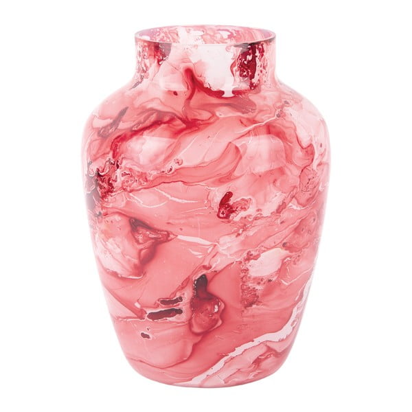 Vază roșu-deschis din sticlă Blended  – PT LIVING