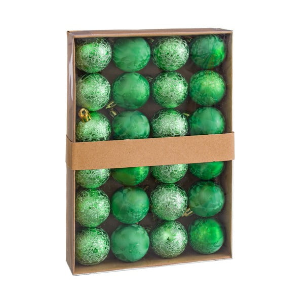 Set 24 globuri de Crăciun Unimasa Aguas, ø 4 cm, verde