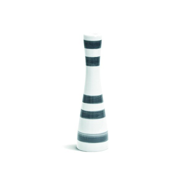 Sfeșnic din gresie ceramică Kähler Design Omaggio, înălțime 24 cm,gri - alb
