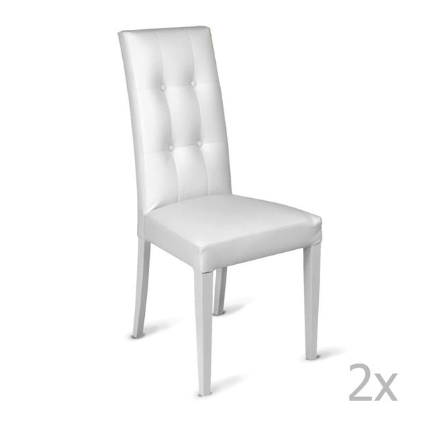 Set 2 scaune Claudia, alb