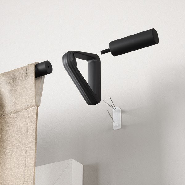 Galerie de perdea negru-mat extensibilă din oțel 107 - 305 cm Trinity – Umbra-image-4