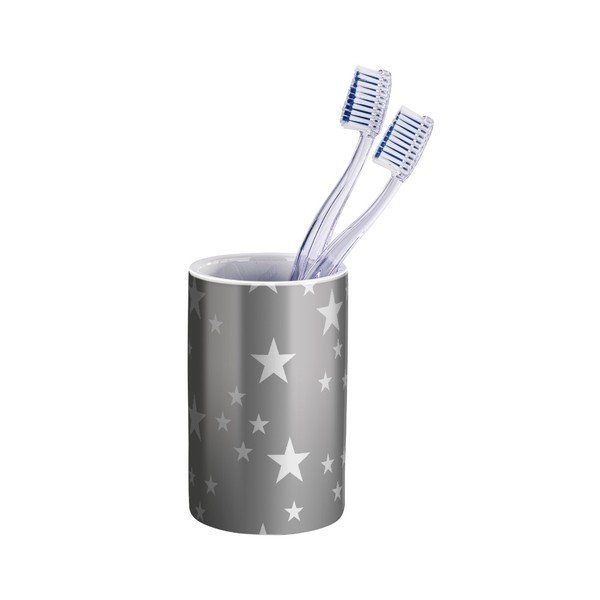 Suport din ceramică pentru periuțele de dinți Wenko Stella, gri