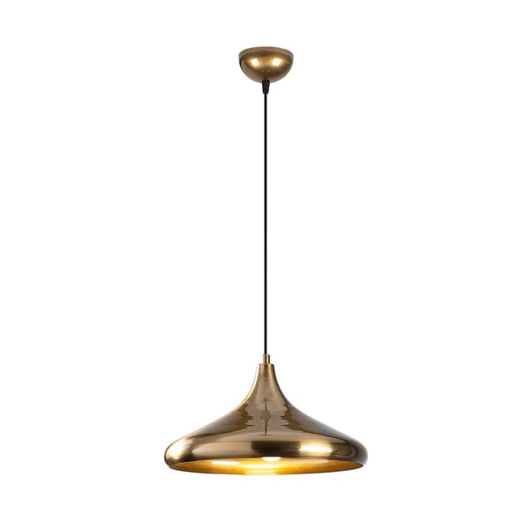 Lustră aurie cu abajur din metal ø 35 cm Nile – Opviq lights-image-2