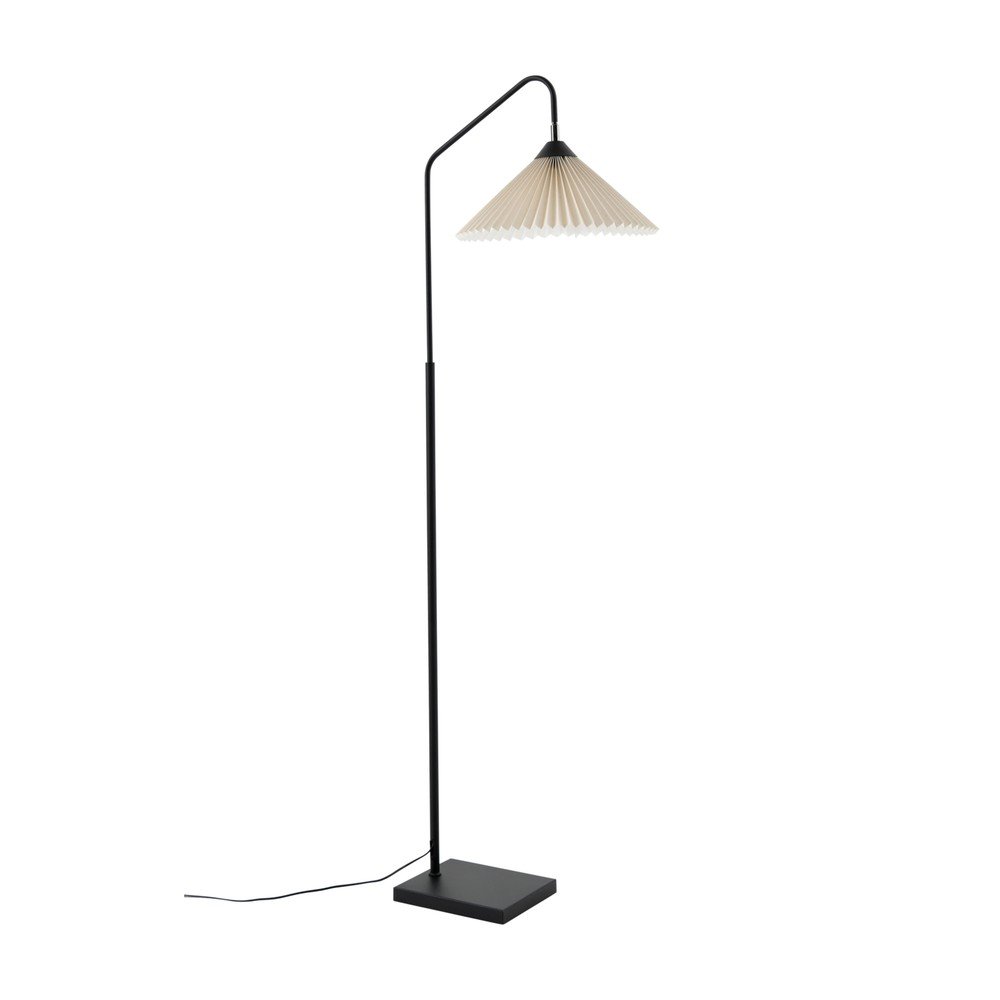 Lampadar negru/crem cu structură flexibilă din material textil (înălțime 155 cm) Kate – Ellos Home