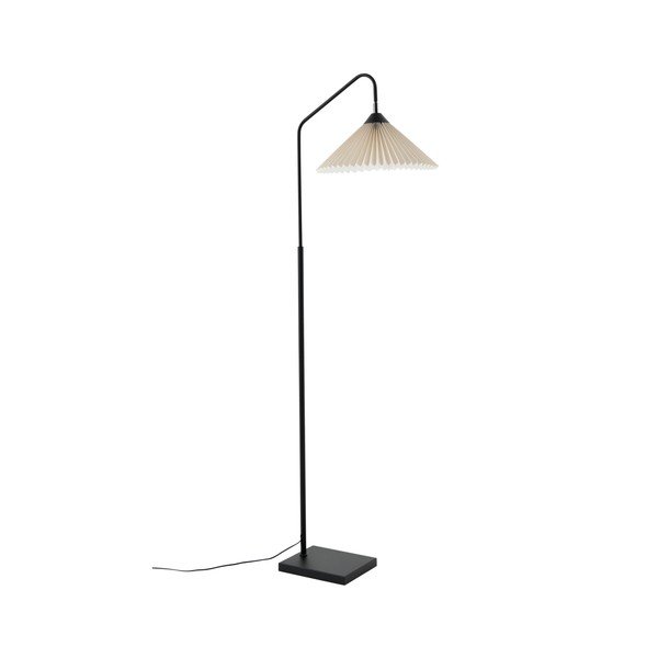 Lampadar negru/crem cu structură flexibilă din material textil (înălțime 155 cm) Kate – Ellos Home