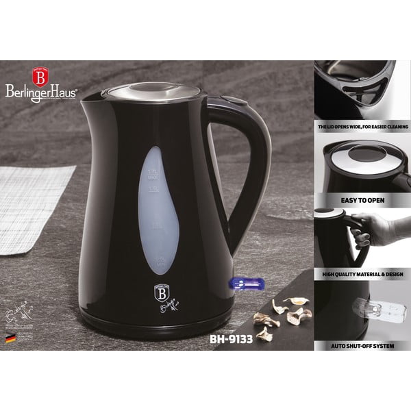 Ceainic electric negru 1,7 l Black Silver Collection - BerlingerHaus-image-2