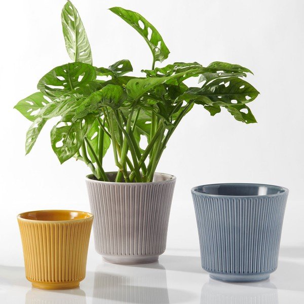 Ghiveci din ceramică Big pots Gloss, ø 12 cm, galben-image-1