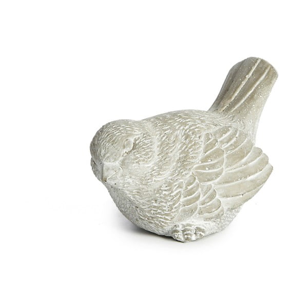 Decorațiune din ceramică Simla Bird, înălțime  9,5 cm, gri