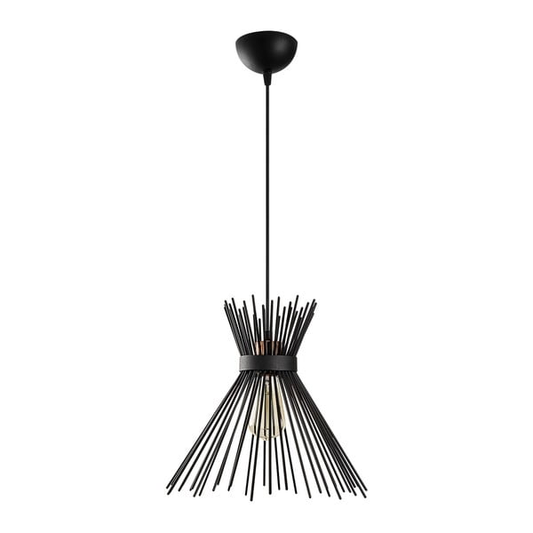 Lustră neagră cu abajur din metal ø 34 cm Kirpi – Opviq lights-image-3