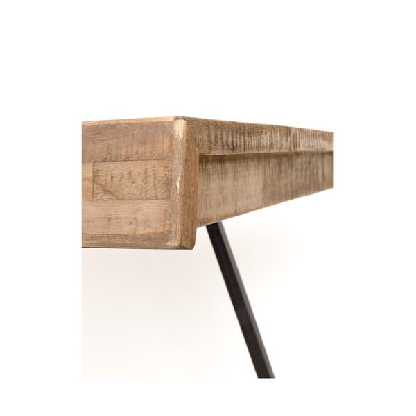 Masă de dining lemn masiv de tec 90x200 cm Suri – White Label-image-4