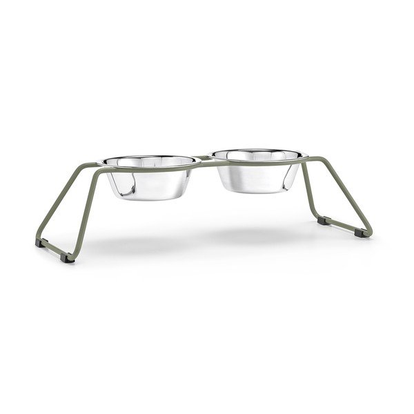 Set boluri cu suport pentru câini din oțel inoxidabil Cena Grollive M – MiaCara