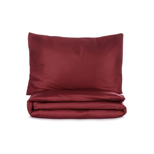 Lenjerie de pat burgundy pentru pat de o persoană 200x140 cm Elegant  – Mijolnir