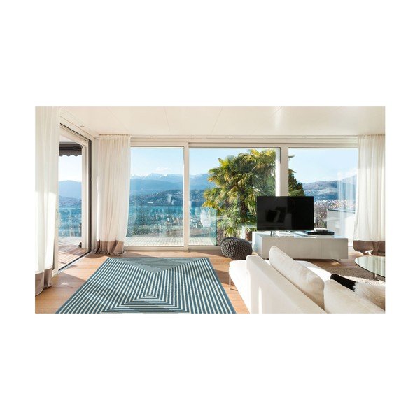 Covor pentru exterior Floorita Braid, 133 x 190 cm, albastru-image-4