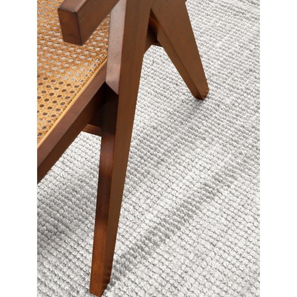 Covor gri deschis reversibil/țesut manual rotund din iută ø 200 cm Bouclé Jaipur – Hanse Home-image-4