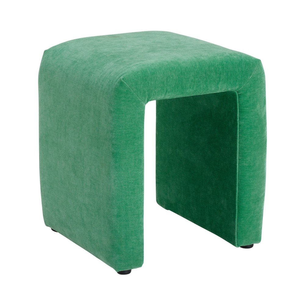 Puf verde cu tapițerie din chenille Pigally – Ellos Home
