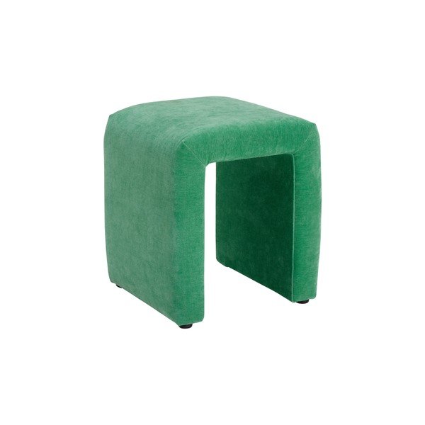 Puf verde cu tapițerie din chenille Pigally – Ellos Home
