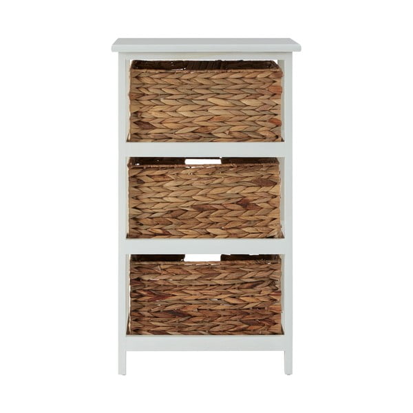 Etajeră de baie albă/în culoare naturală din lemn masiv de paulownia 41x70 cm Padstow – Premier Housewares-image-4