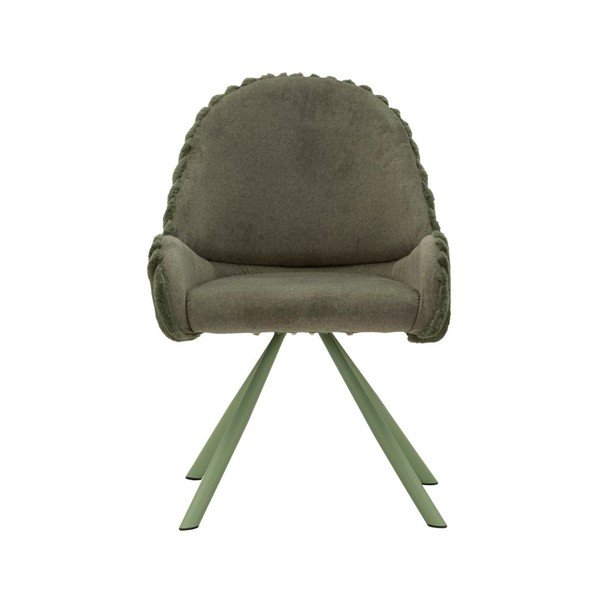 Set de scaune de sufragerie verde cu cotiere 2 buc. tapițat Stockholm – Mauro Ferretti-image-2