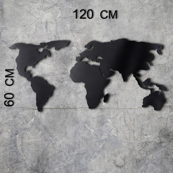Hartă 120x60 cm de perete Silhouette – Bystag-image-3