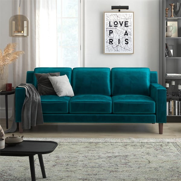 Canapea verde cu tapițerie din catifea 83 cm Brynn – Støraa-image-2