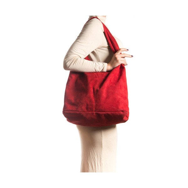 Geantă de piele Roberta M 885 Rosso, roșu-image-4
