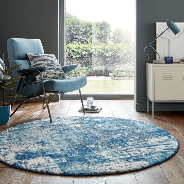 Covor albastru rotund ø 160 cm Cocktail Wonderlust - Flair Rugs-image-1