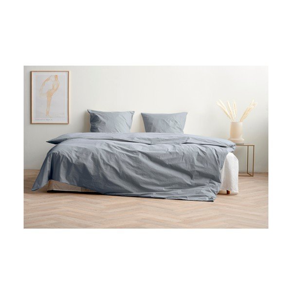 Lenjerie de pat albastră din bumbac percal pentru pat dublu/extinsă 200x220 cm Crisp – Södahl-image-2