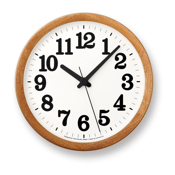 Ceas de perete Lemnos Clock Issue, ⌀ 29,8 cm, ramă maro 