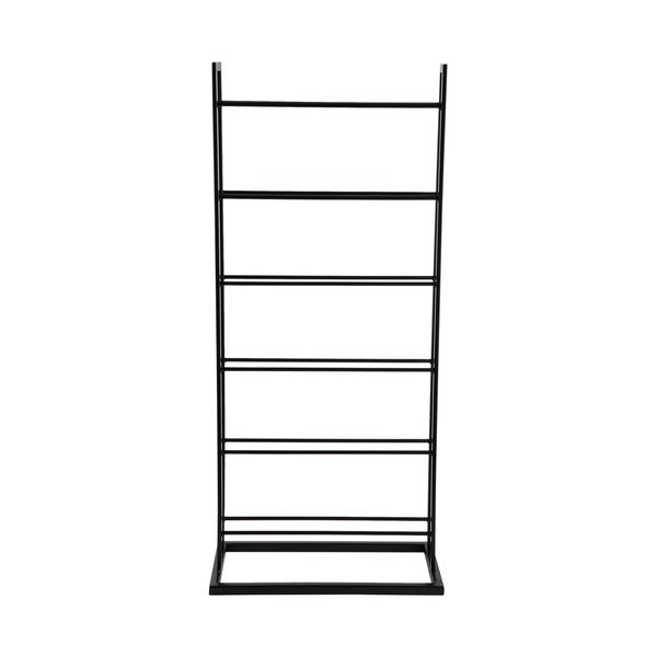 Raft pentru sticle de vin negru din metal număr de sticle 5 38x84,5x20 cm Single Floor – PT LIVING