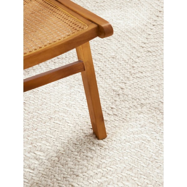 Covor tip traversă crem-fildeș țesut manual din amestesc de lână 80x200 cm Majoli – Elle Decoration-image-4