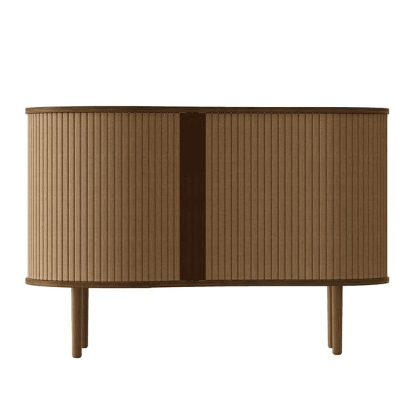 Comodă maro-maro deschis cu aspect de lemn de stejar cu ușă glisantă 100x67x50 cm Audacious – UMAGE-image-1