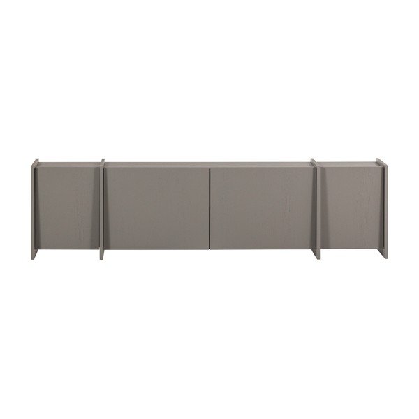 Comodă TV gri cu aspect de lemn de frasin 200x53x44 cm Brock – WOOOD
