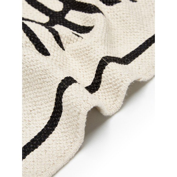 Covor țesut manual din bumbac Westwing Collection Rita, 70 x 140 cm, bej-negru-image-2