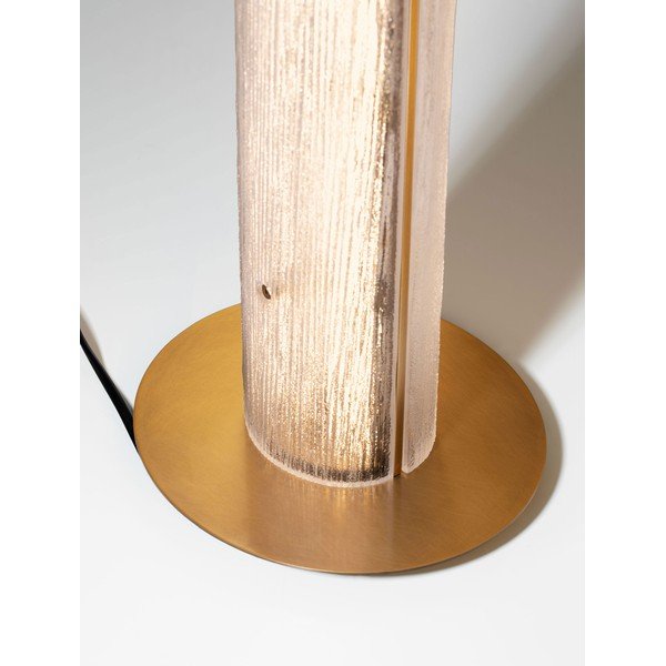 Veioză alămie LED din metal cu abajur din sticlă (înălțime 40 cm) Gloree – Nova Luce-image-3