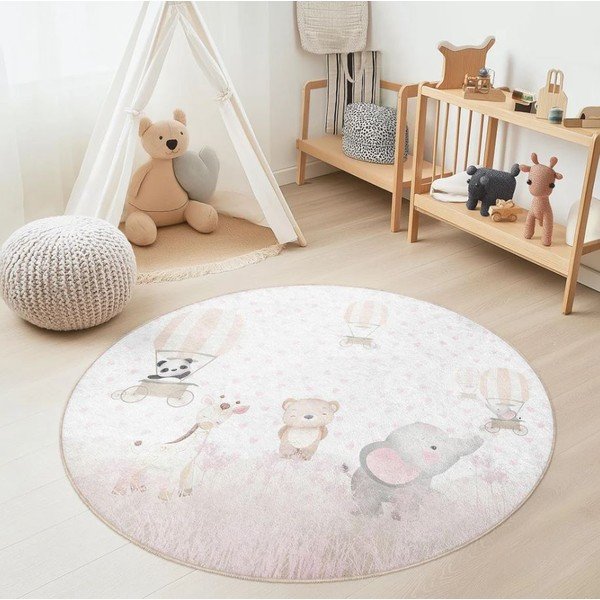 Covor pentru copii lavabil ø120 cm Dainty Animals – Mila Home-image-1