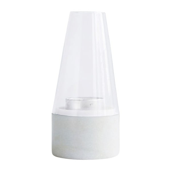 Felinar House Doctor Lantern White Marble, 22 cm, alb