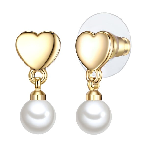 Cercei cu perlă albă Perldesse Kio, ⌀ 6 mm