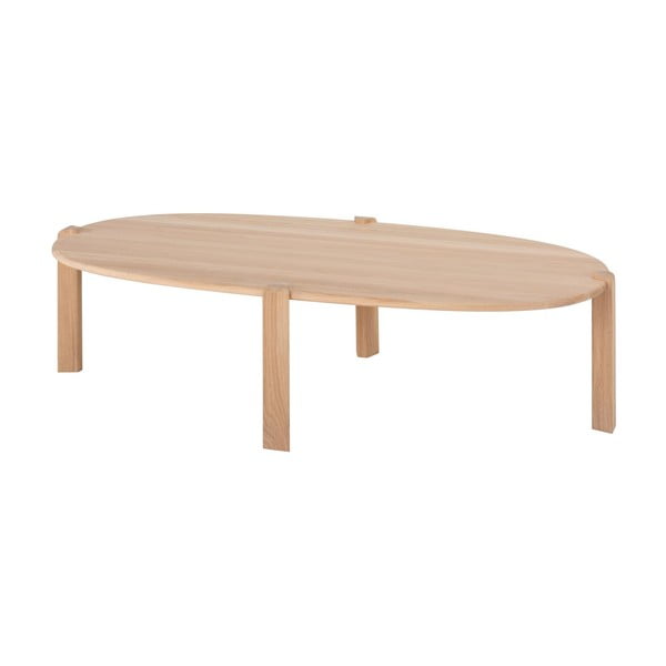 Măsuță de cafea în culoare naturală din lemn de stejar 80x150 cm Kulin – Gazzda