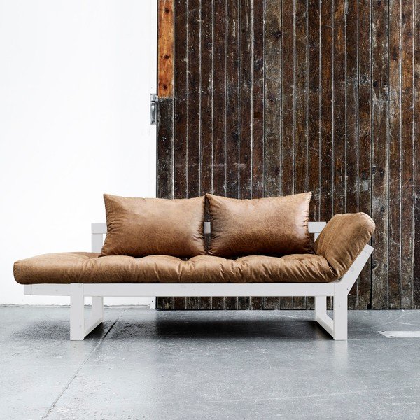 Canapea Karup Vintage Edge White/Cognac-image-1