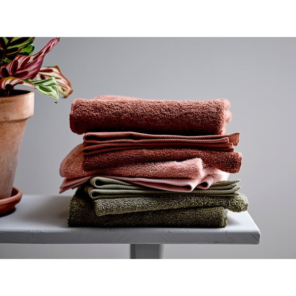 Prosop din bumbac froté Södahl, 100 x 50 cm, verde olive-image-4