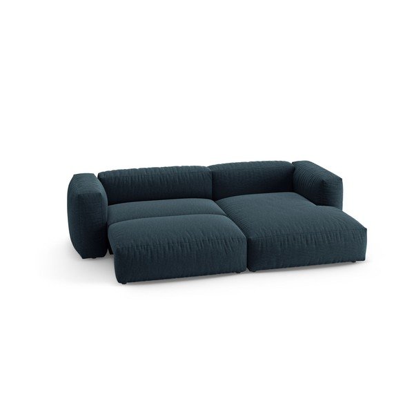 Colțar modular albastru închis extensibil (cu colț pe partea dreaptă/cu șezlong) – Micadoni -image-3
