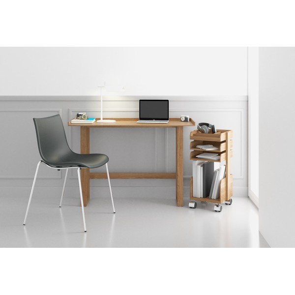 Birou din lemn masiv de stejar Wireworks Slim-image-1
