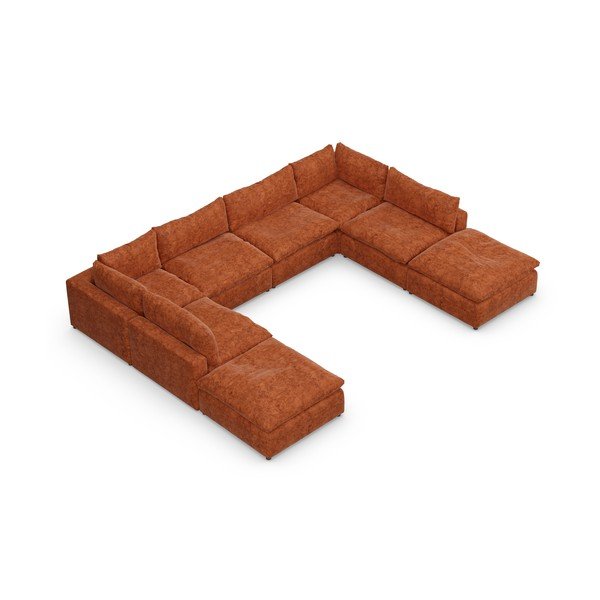 Colțar cărămiziu (în formă de "U") Moonlight – Furninova -image-3