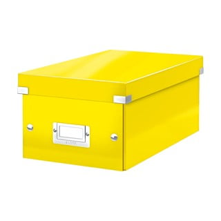Cutie de depozitare din carton cu capac galbenă Click&Store - Leitz