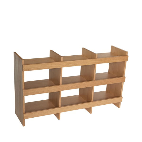 Bibliotecă în culoare naturală cu aspect de lemn de stejar 120x70x32 cm Momentum – Hübsch-image-2