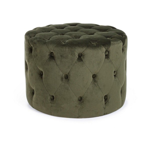 Puf verde închis cu tapițerie din catifea Lorella – Yes Everyday