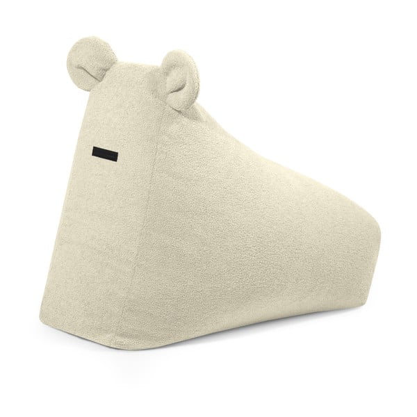 Fotoliu puf pentru copii gri deschis cu tapițerie din țesătură bouclé Snug 80 Bear – SLOWDOWN-image-3